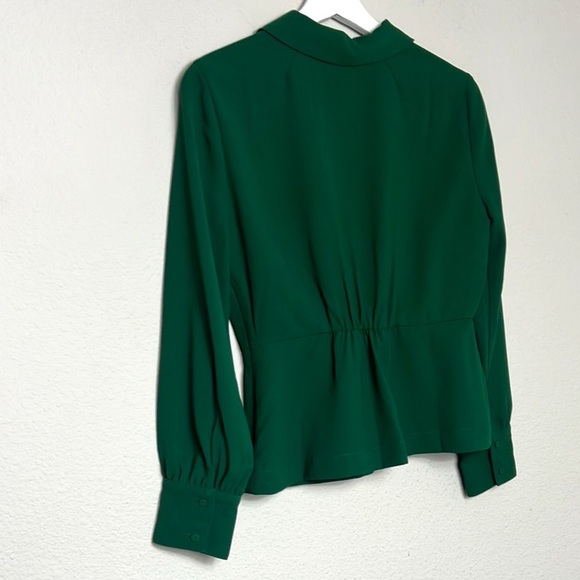 JCrew 365 Crepe Wrap Long Sleeve Blouse - Picture 6 of 9